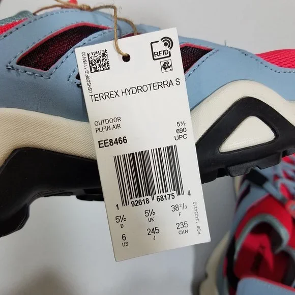 adidas Terrex Hydroterra Shandal Outdoor Sneakers Kids Boys Size 6 EE8466